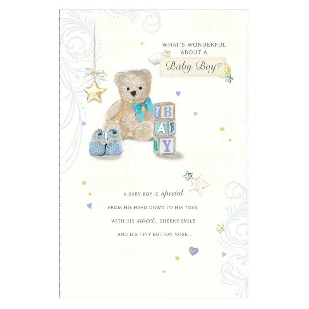 Birth of Baby Boy New Baby Card