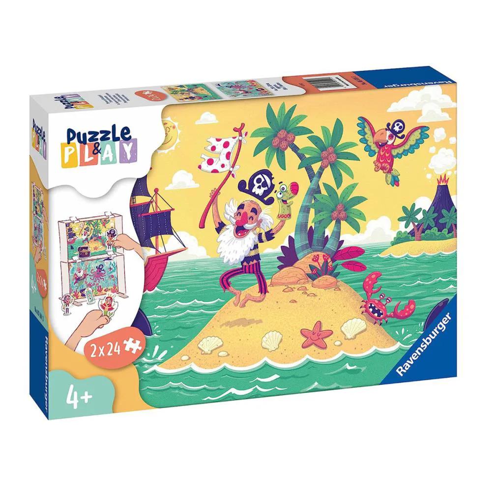 Puzzle & Play Pirate Adventure 2 x 24pc Jigsaw Puzzles