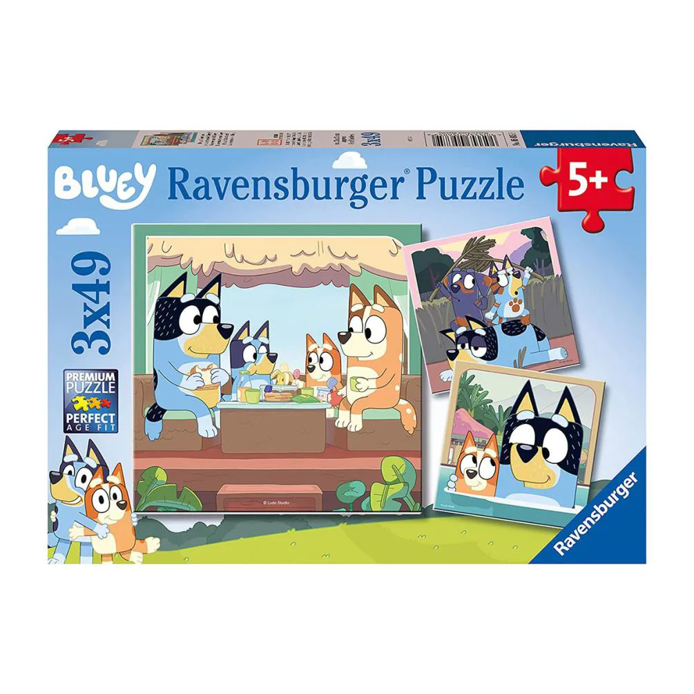 Bluey 3 x 49pc Jigsaw Puzzles