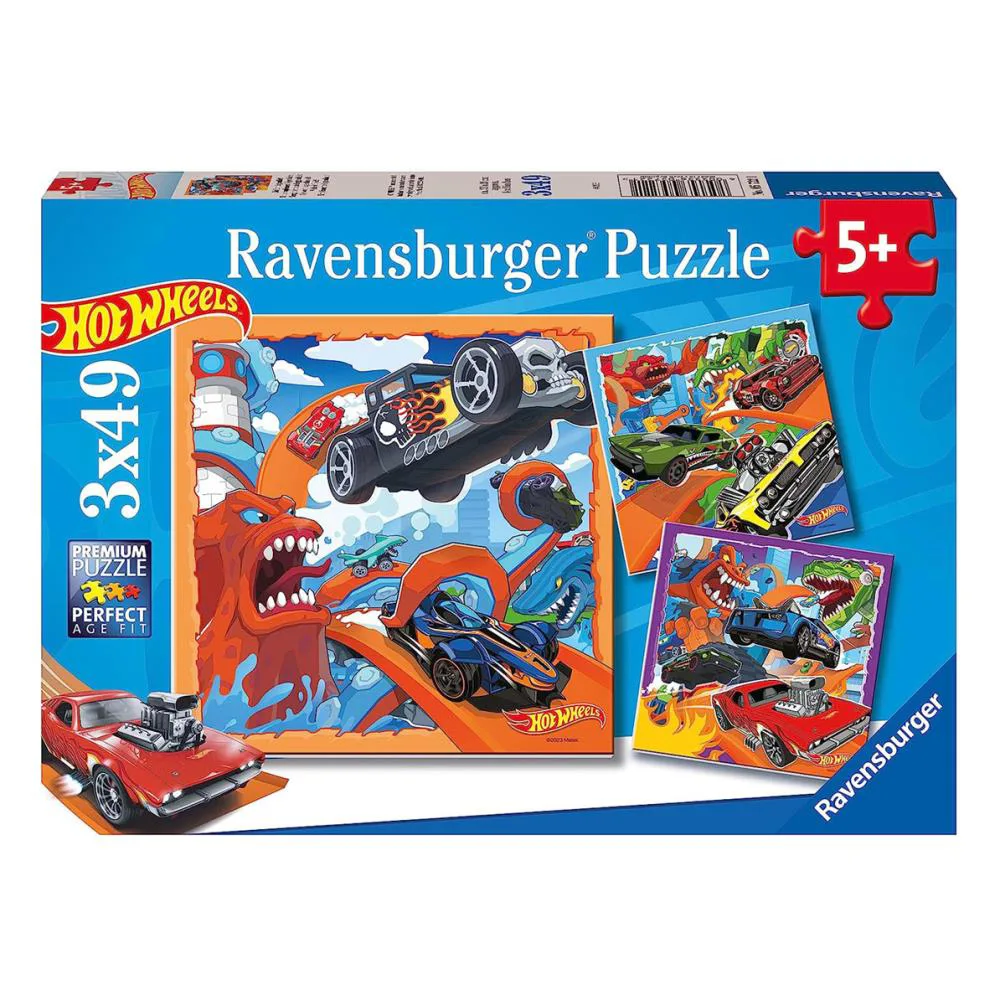 Hot Wheels 3 x 49pc Jigsaw Puzzles