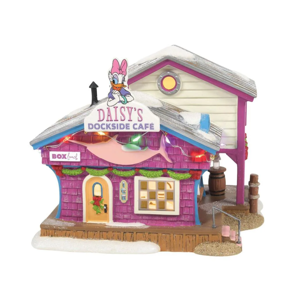 Disney Village Daisy Duck Dockside Cafe Light Up Figurine