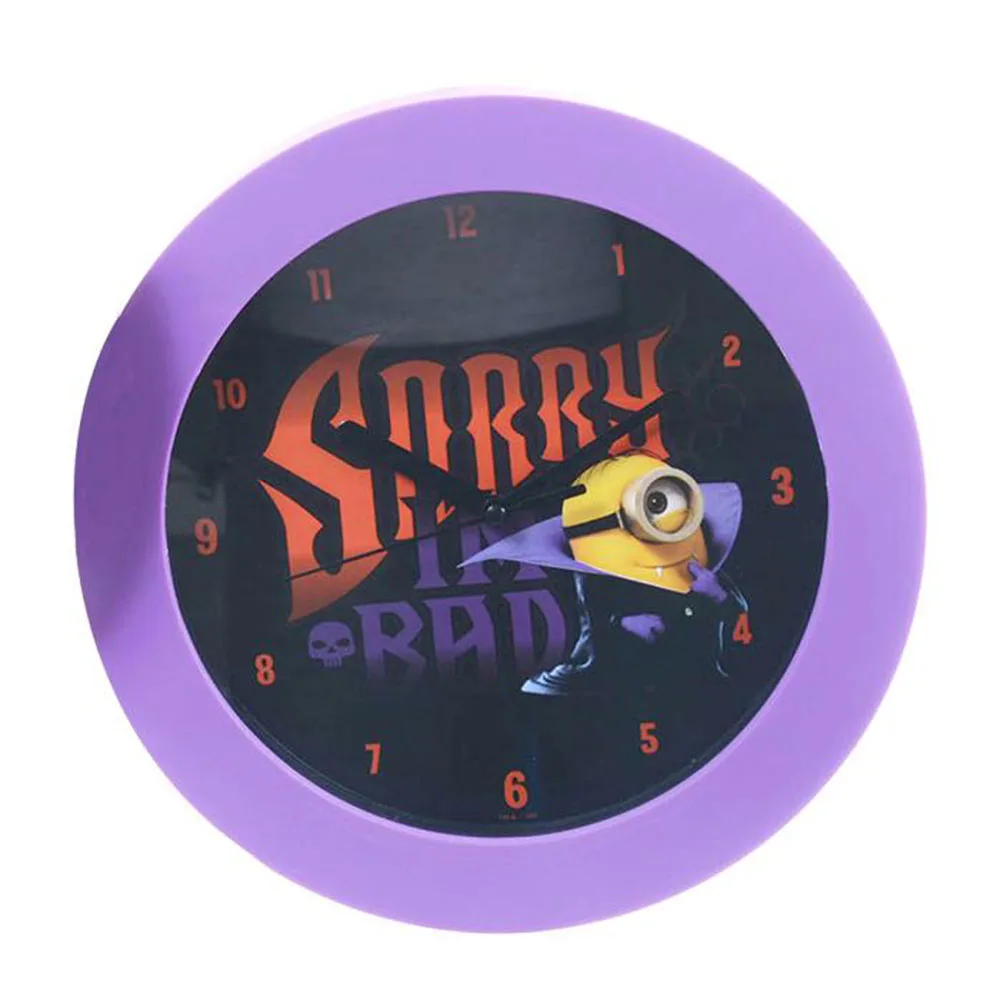 Sorry Im Bad Minions Dracula Wall Clock