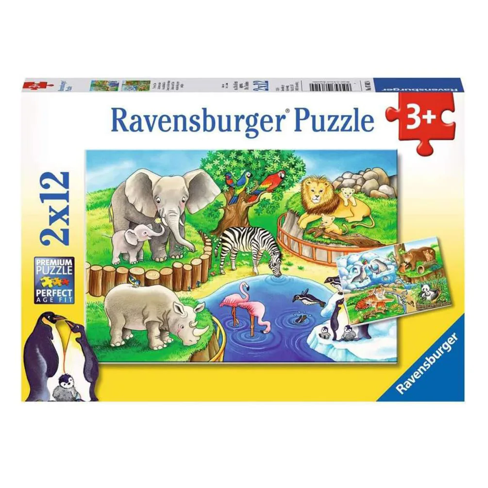 Time at the Zoo 2 x 12pc Jigsaw Puzzles