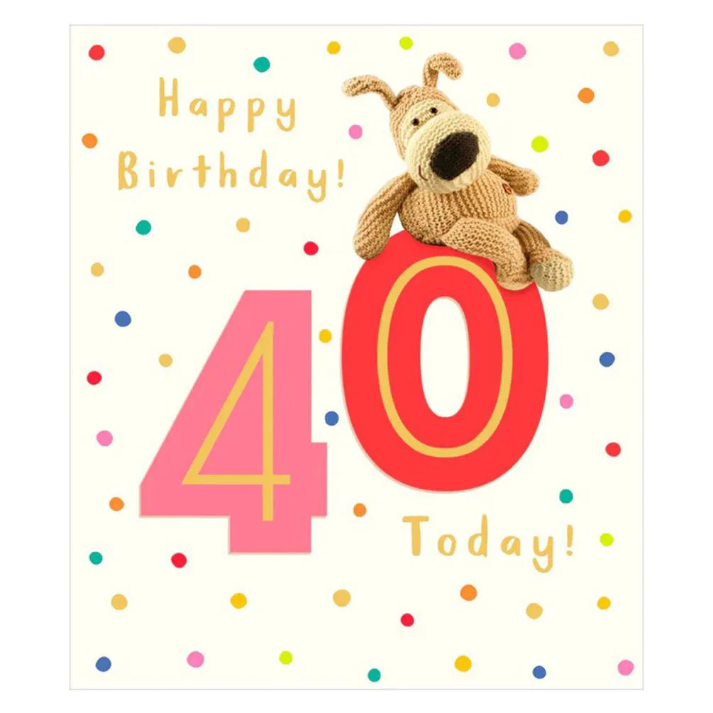 Boofle 40 Today Birthday Card
