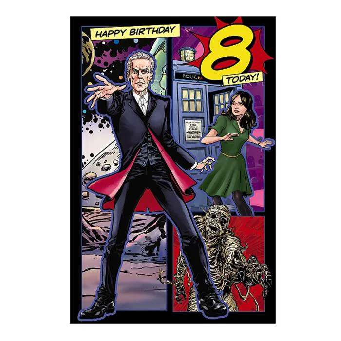 8th Birthday 3D Holographic Doctor Who Card