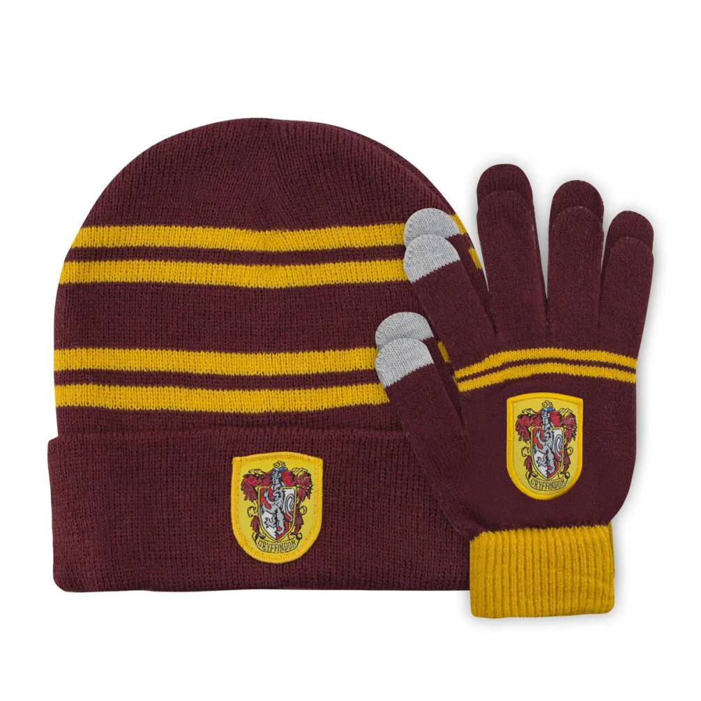 Harry Potter Kids Gryffindor Gloves & Beanie Set