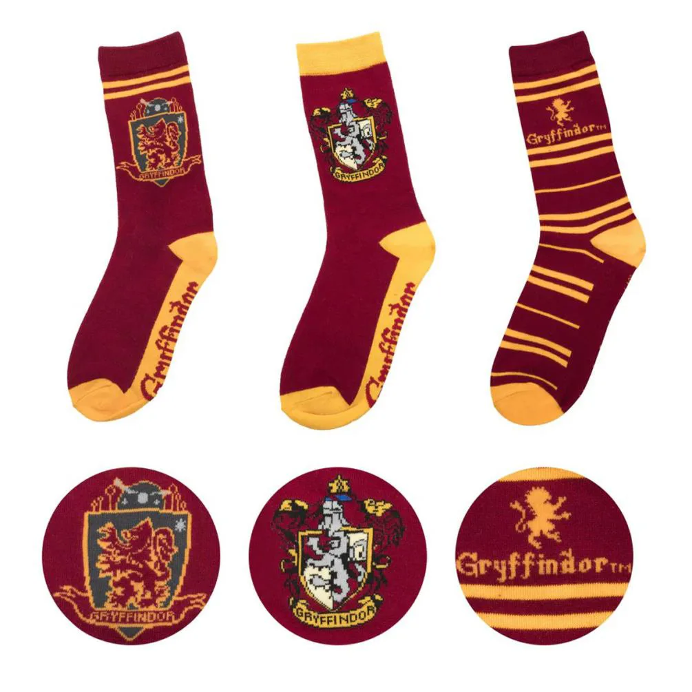 Harry Potter Gryffindor Socks (Set of 3)