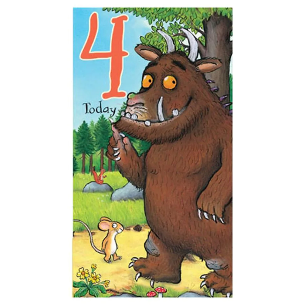 4 Today The Gruffalo 4th Birthday Card
