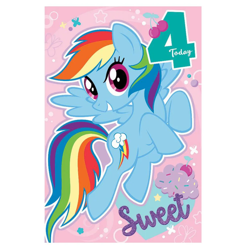 4th Birthday My Little Pony Birthday Card