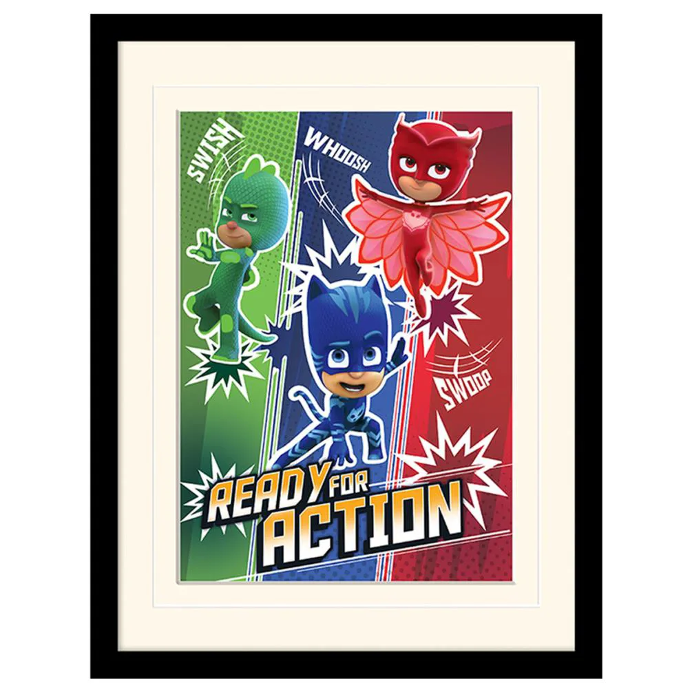 PJ Masks Ready For Action Mounted & Framed Print (30cm x 40cm)