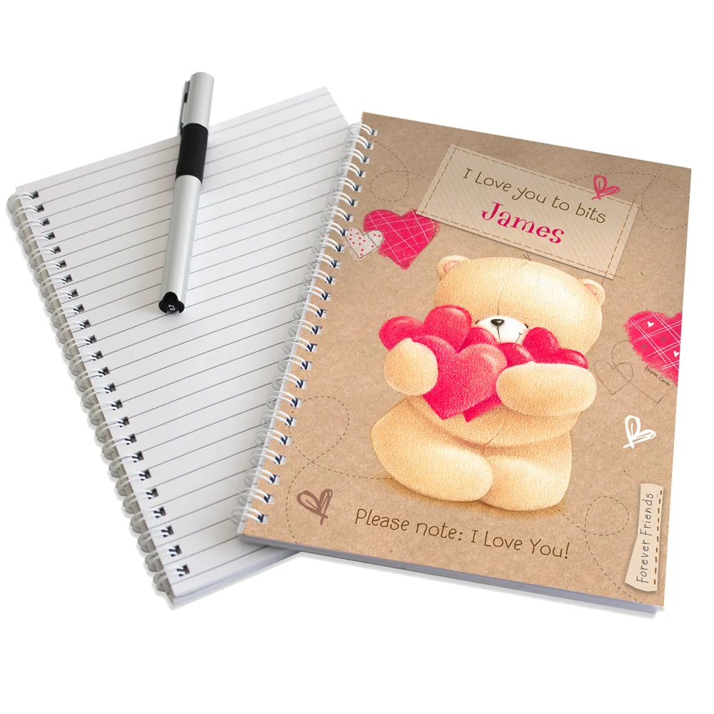 Personalised Forever Friends Love Heart A5 Notebook £7.99