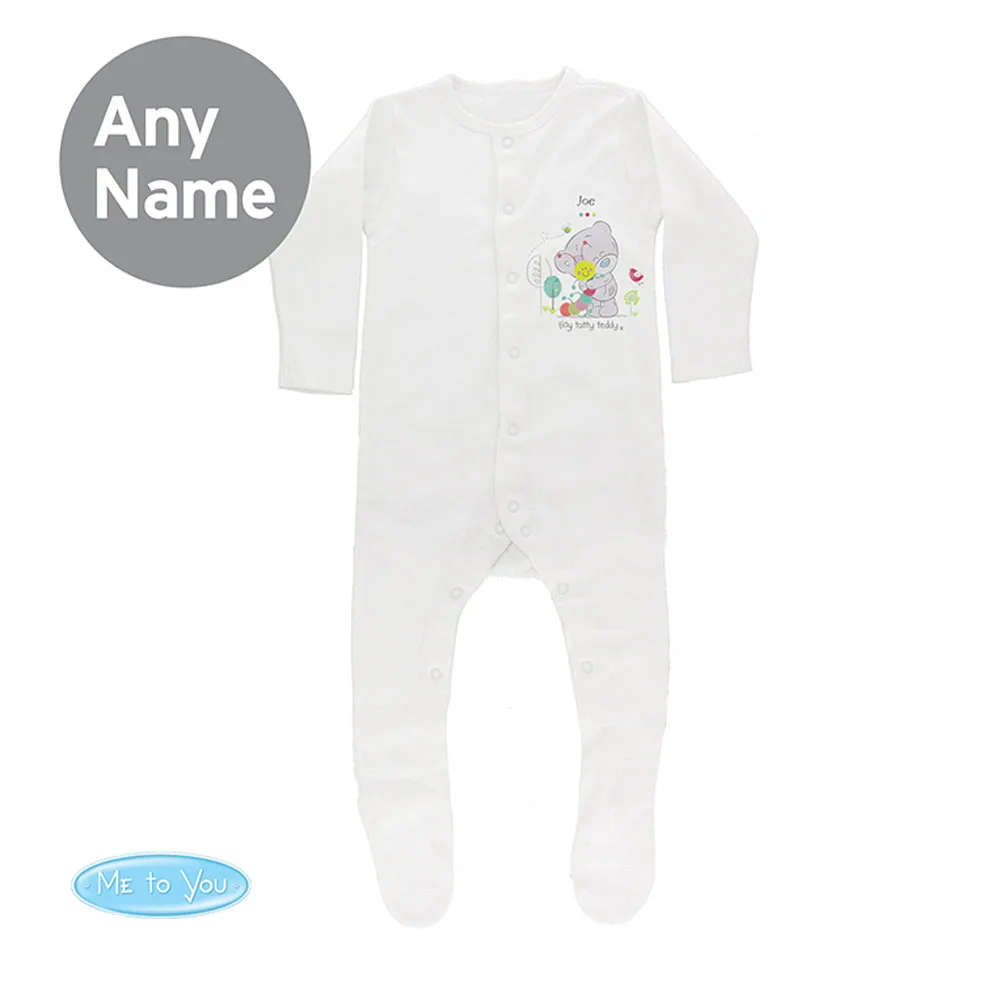 Personalised Tiny Tatty Teddy Cuddle Bug Baby Grow 9-12 mths £16.99