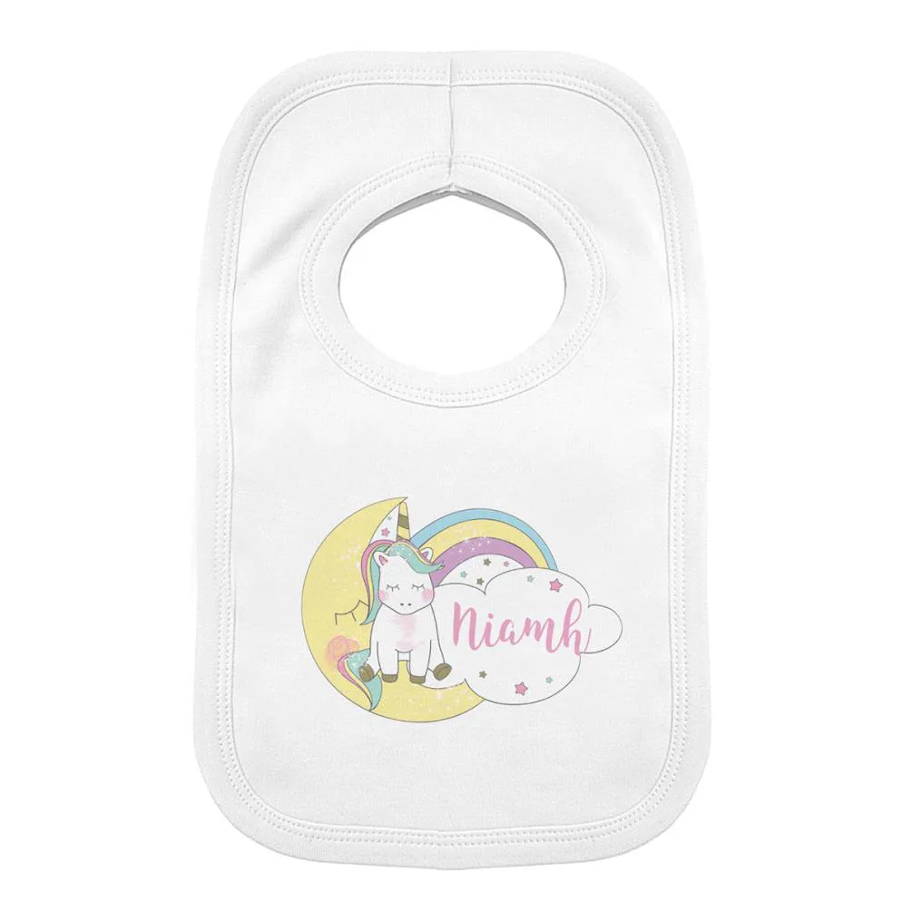 Personalised Baby Unicorn Bib