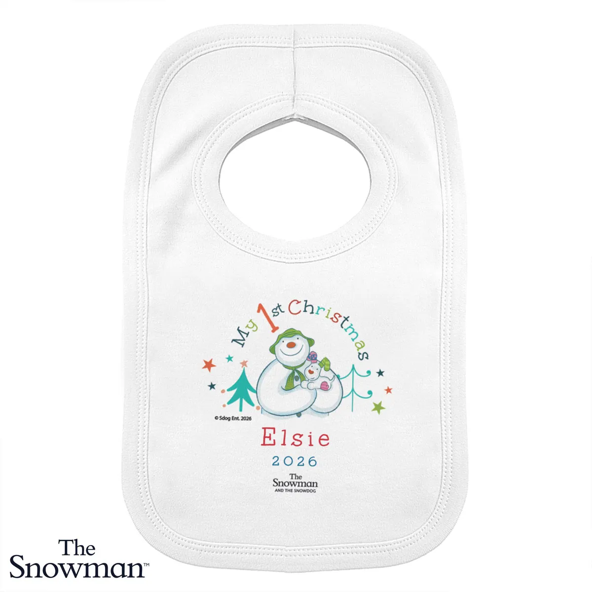 Personalised The Snowman My 1st Christmas Bib