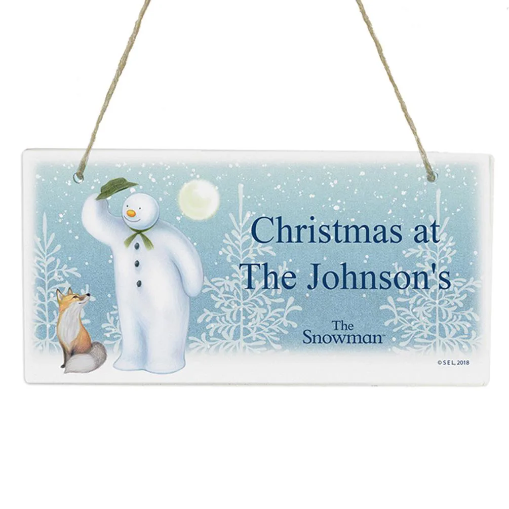Personalised The Snowman Snow Wonder Wooden Sign
