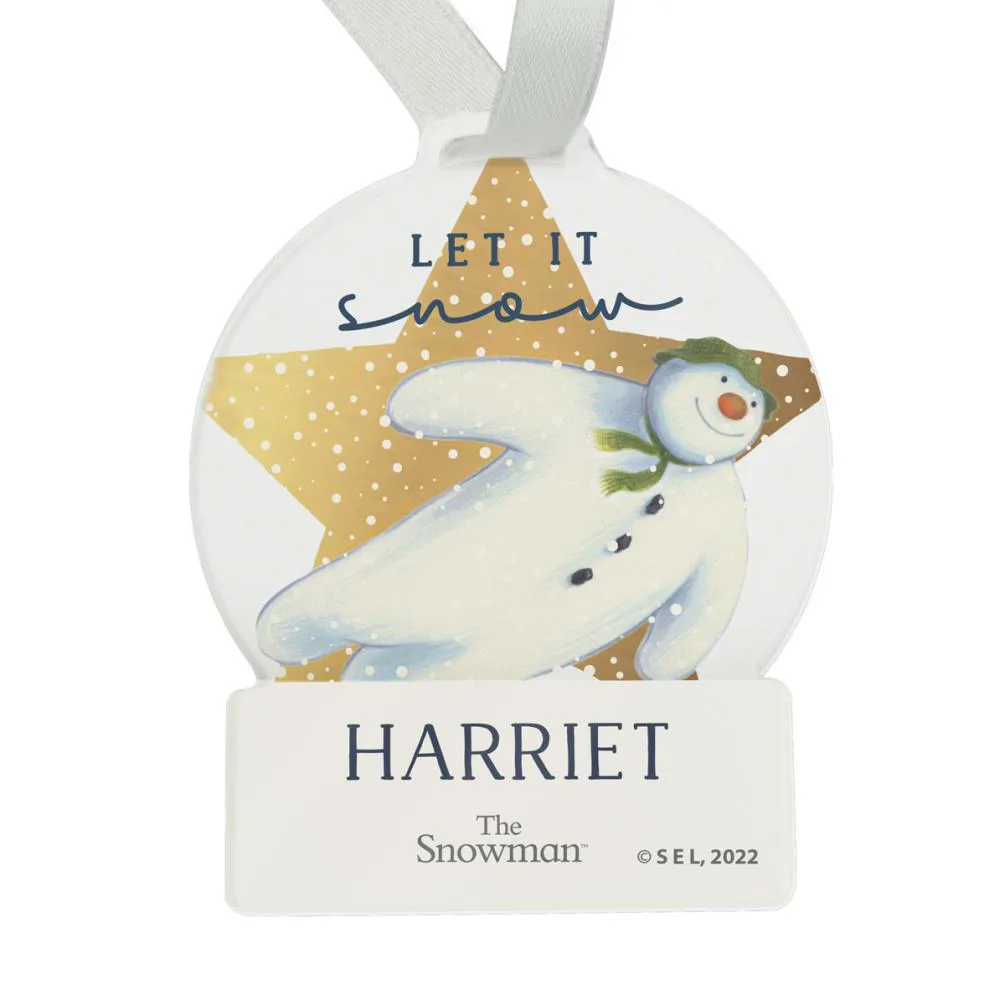 Personalised The Snowman Acrylic Decoration