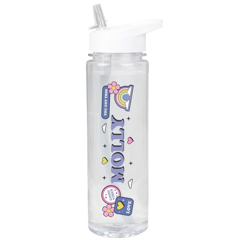 Personalised Good Vibes 750ml Water Bottle