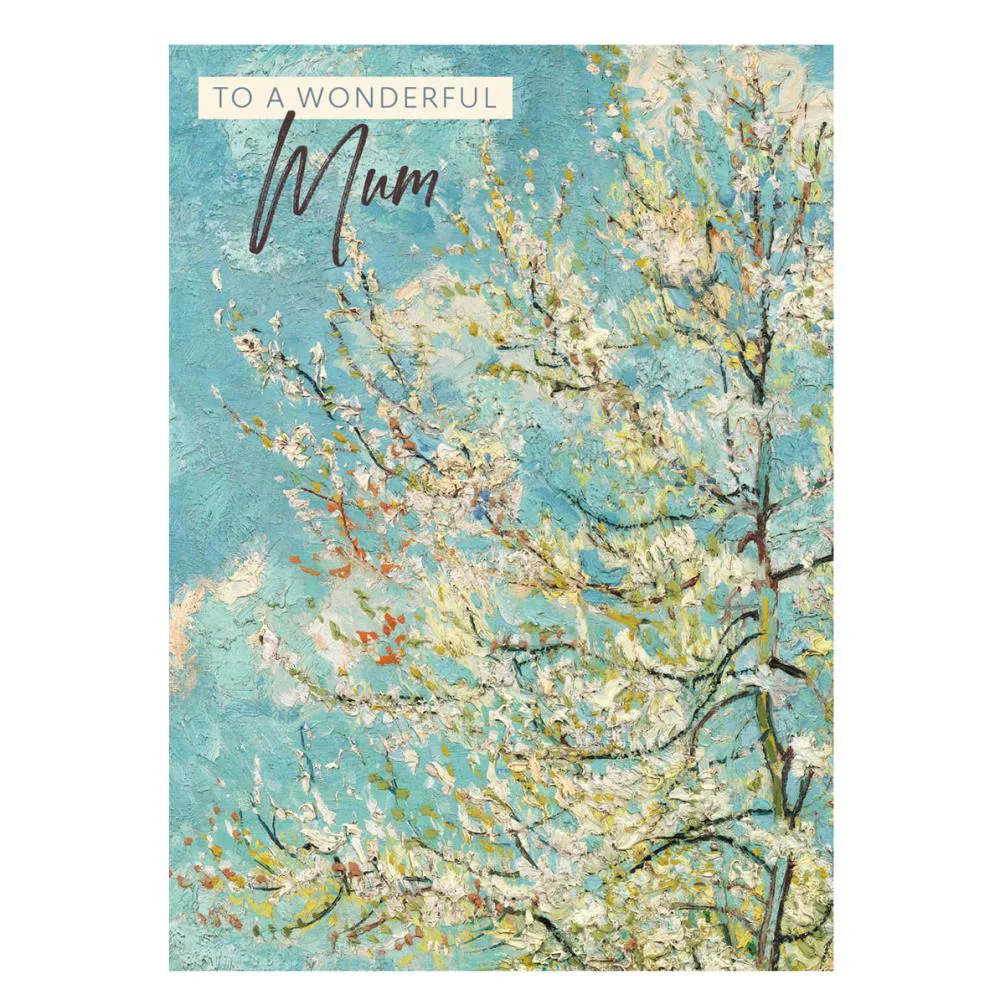 The Pink Peach Tree Mum Van Gogh Card