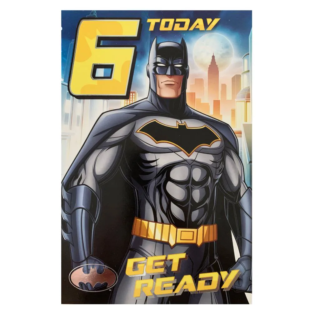 6 Today Batman 6th Birthday Card
