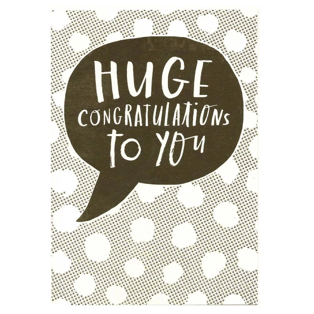 Gold Sparkle Huge Congratulations Card