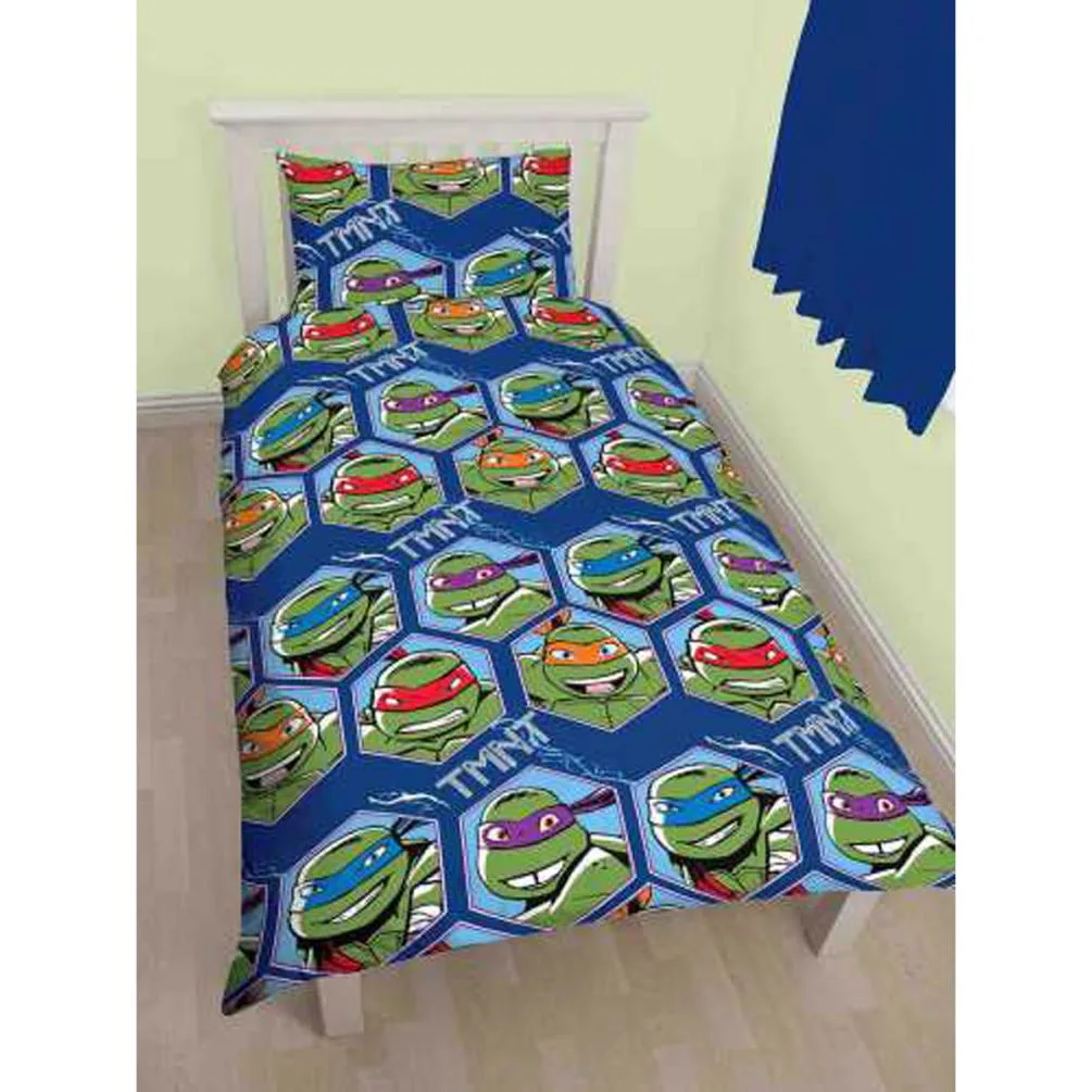 Teenage Mutant Ninja Turtles Reversible Single Duvet Cover Bedding Set Extra Image 1