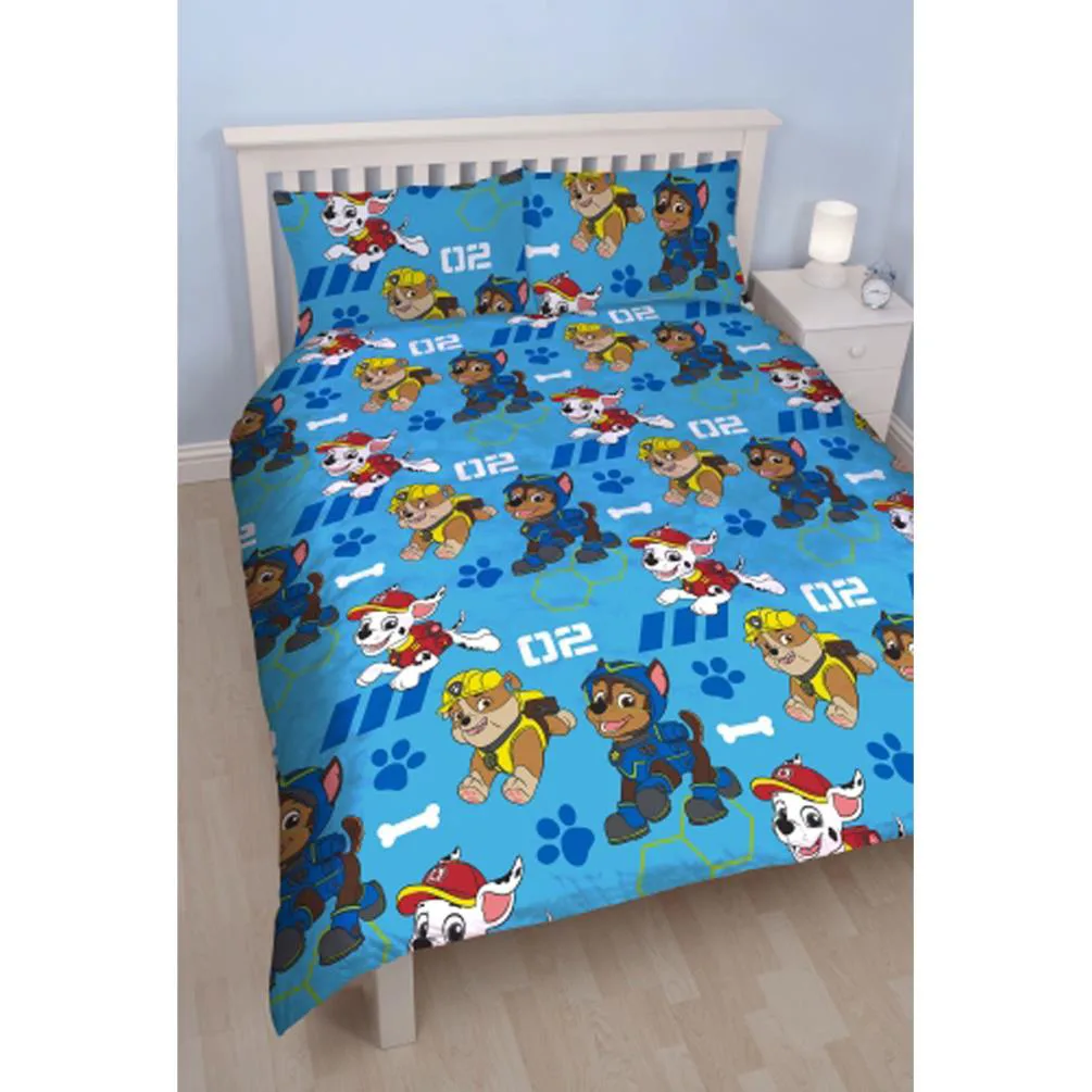 Paw Patrol Forever Blue Reversible Double Duvet Cover Bedding Set Extra Image 1