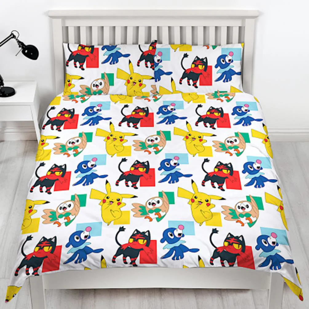 Pokemon Go Newbies Reversible Double Duvet Cover Bedding Set Extra Image 1