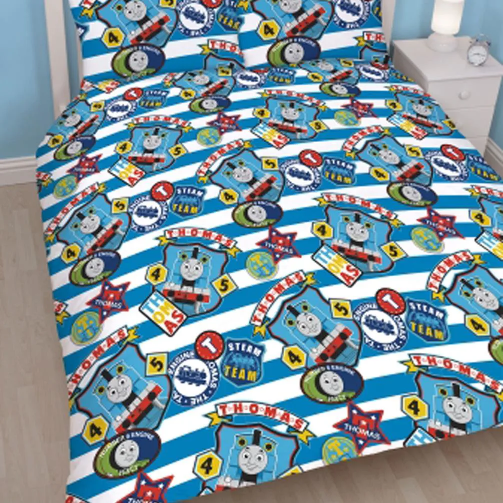 Thomas & Friends Patch Reversible Double Duvet Cover Bedding Set Extra Image 1