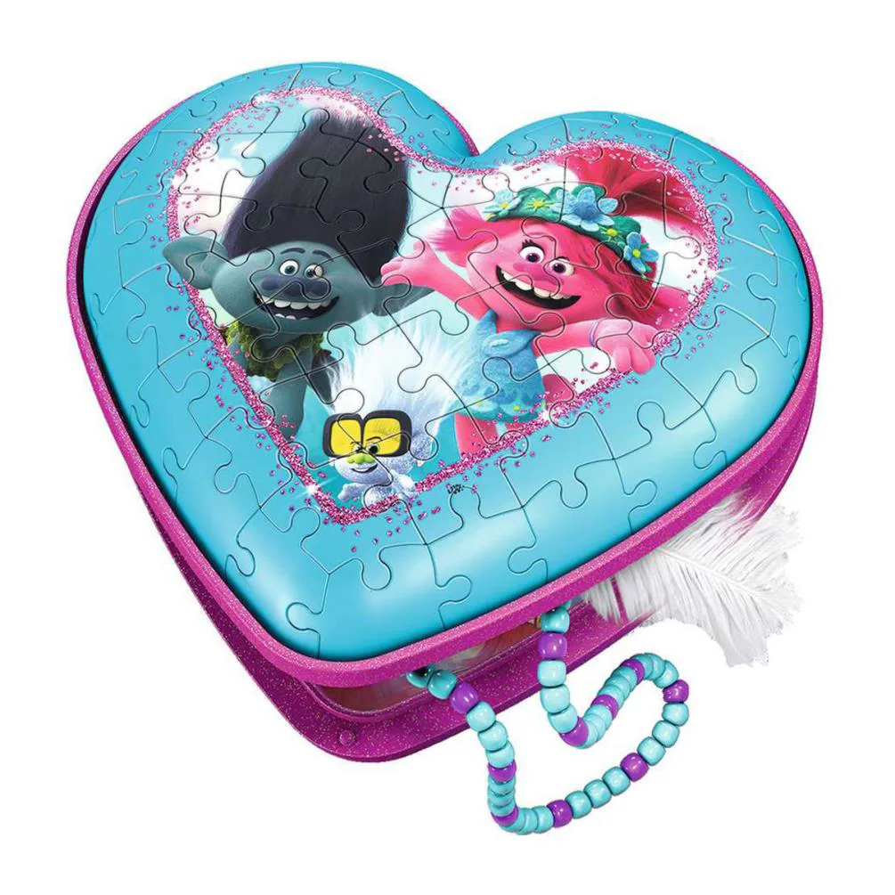 Trolls 2 World Tour 54pc Heart Shaped 3D Puzzle Extra Image 1