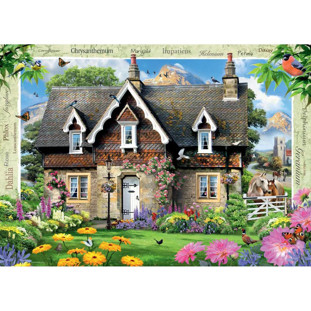 Country Cottage No.15 Hillside Cottage 1000pc Jigsaw Puzzle Extra Image 1