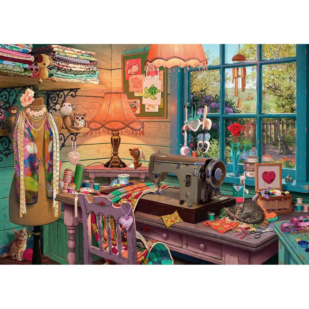 My Haven No 4. The Sewing Shed 1000pc Jigsaw Puzzle Extra Image 1