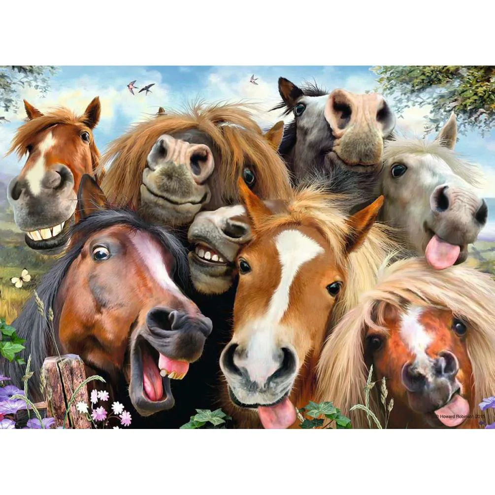 Selfies Horsing Around 500pc Jigsaw Puzzle Extra Image 2