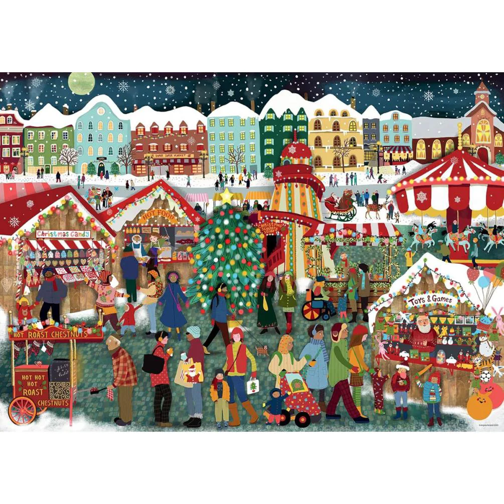The Christmas Market 1000pc Jigsaw Puzzle Extra Image 1