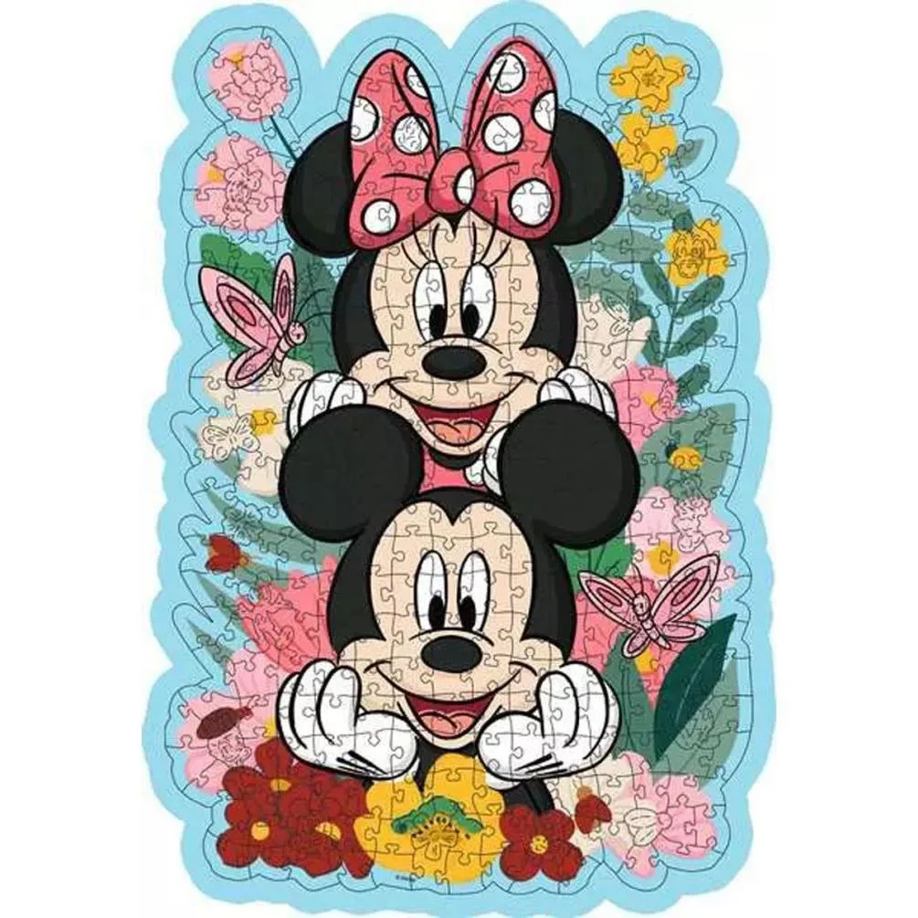 Mickey & Minnie Mouse Wooden 300pc Jigsaw Puzzle Extra Image 1