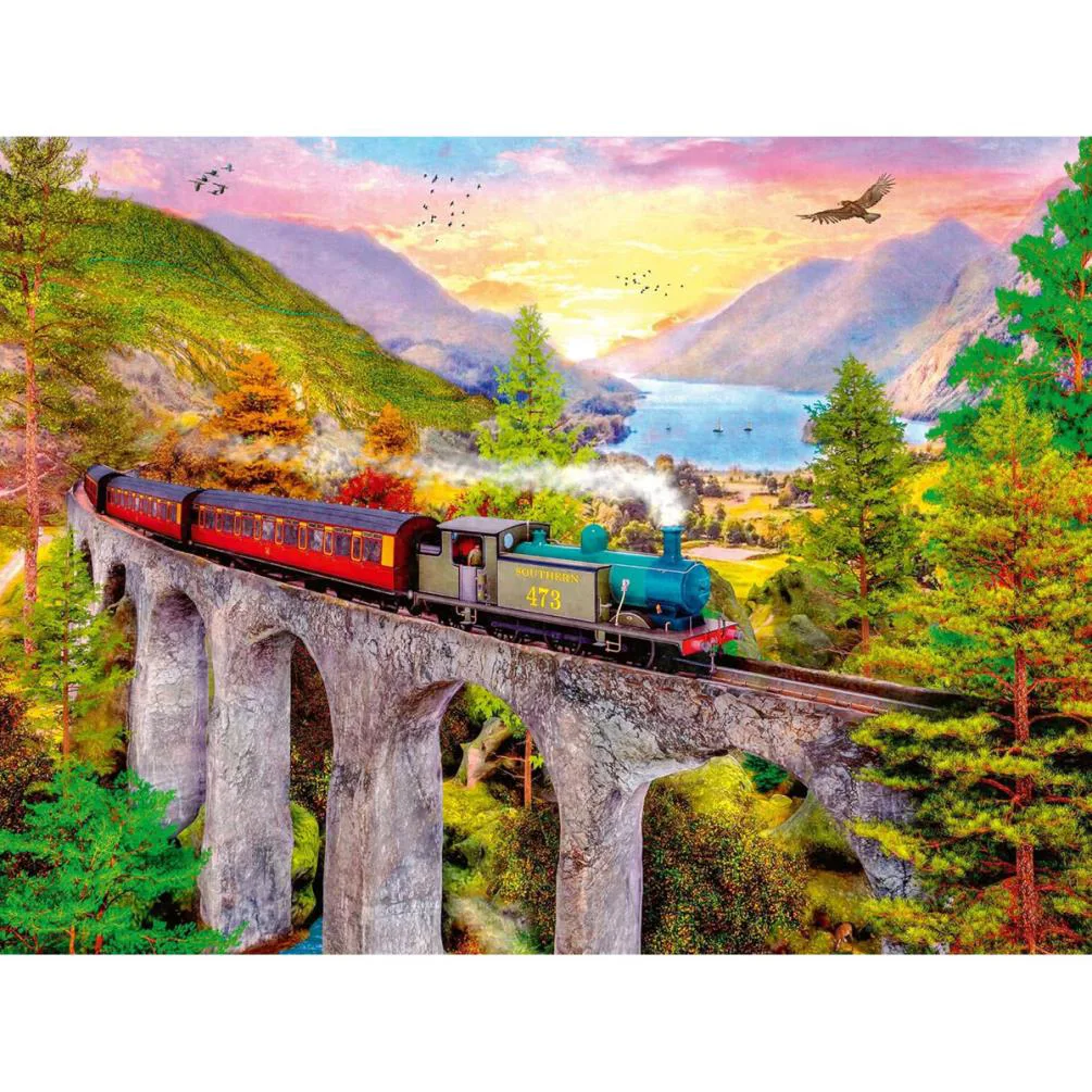 Autumn Viaduct 1500pc Jigsaw Puzzle Extra Image 1