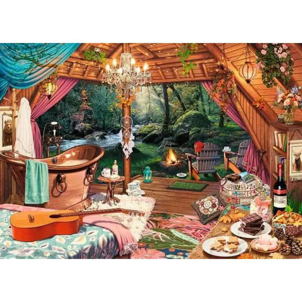 Cosy Glamping 500pc Jigsaw Puzzle Extra Image 1