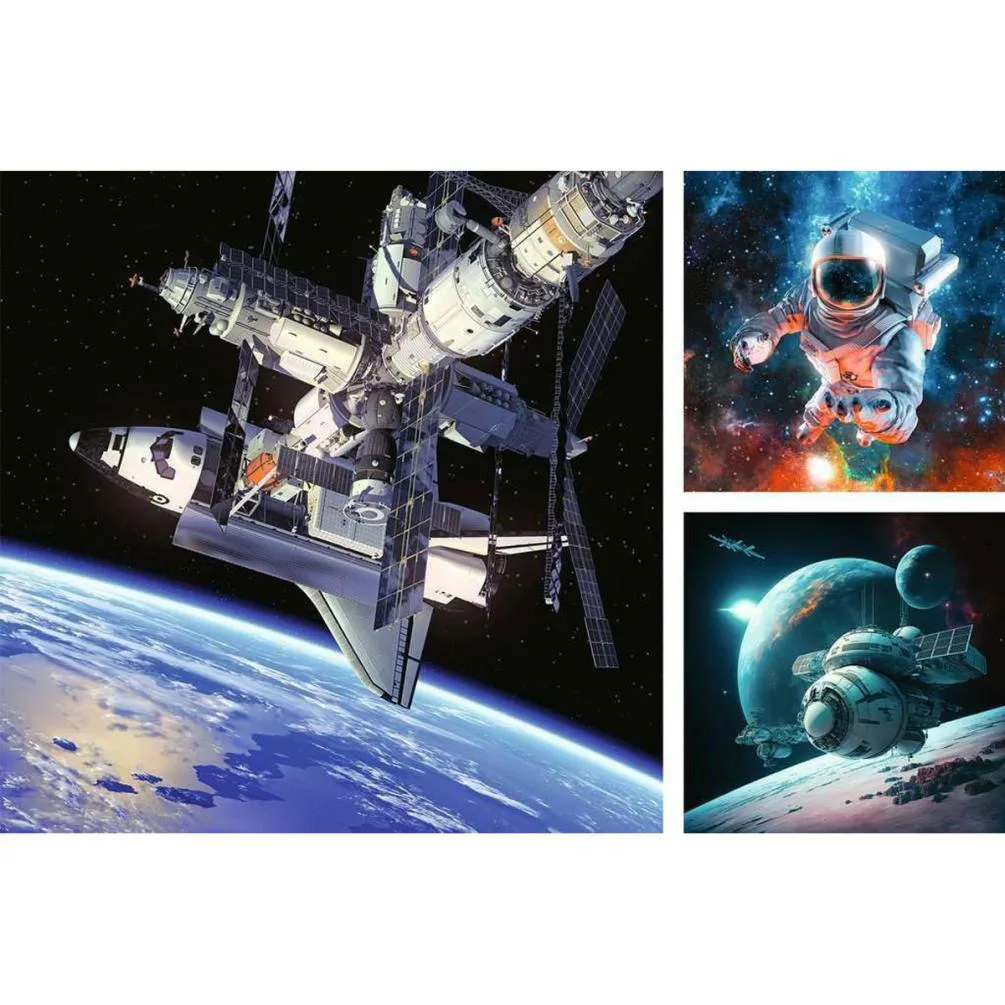 Outer Space 3 x 49pc Jigsaw Puzzles Extra Image 1