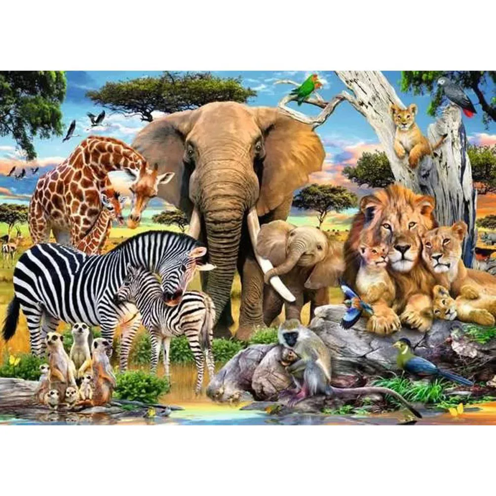 Safari Animal Baby Love 500pc Jigsaw Puzzle Extra Image 1
