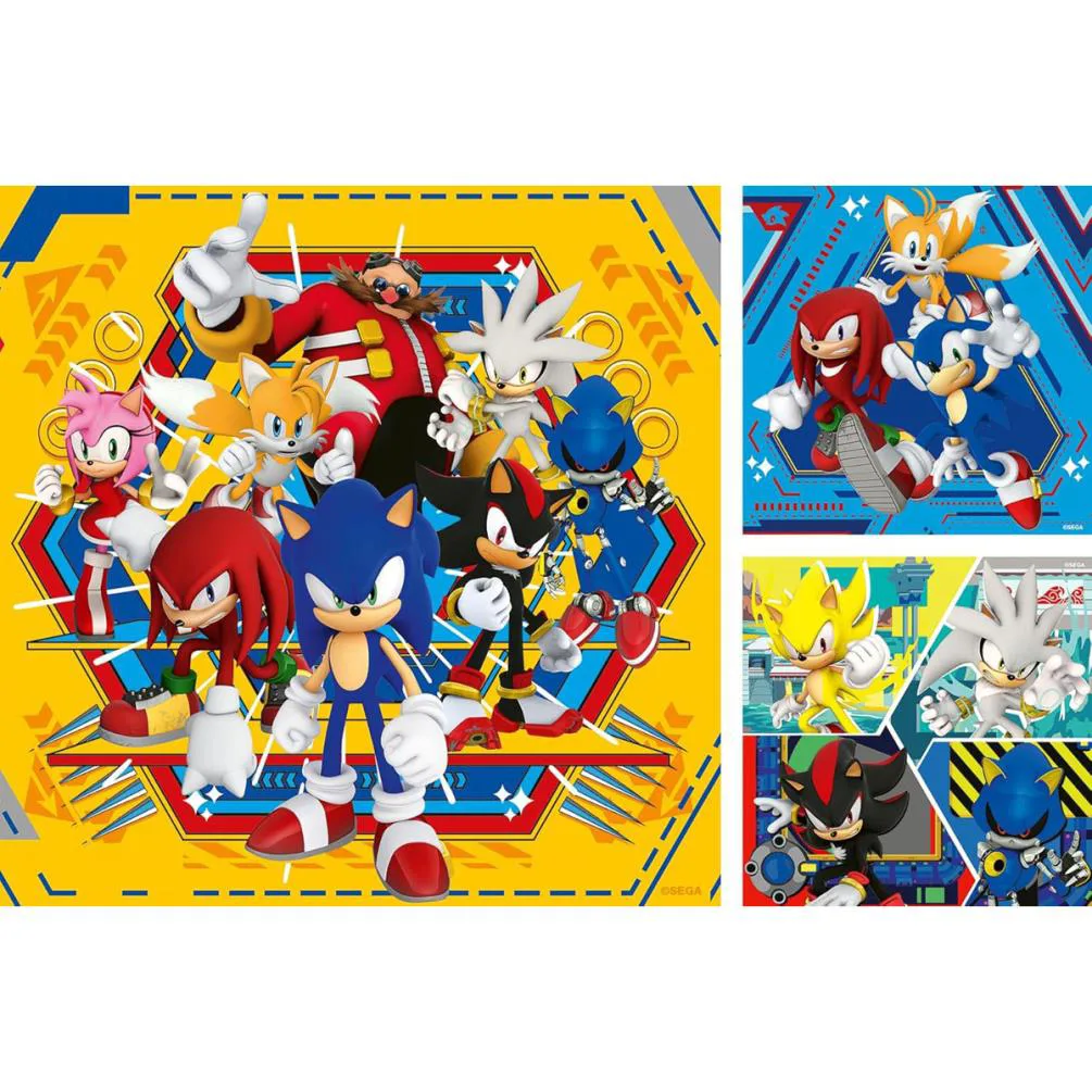 Sonic the Hedgehog 3 x 49pc Jigsaw Puzzles Extra Image 1