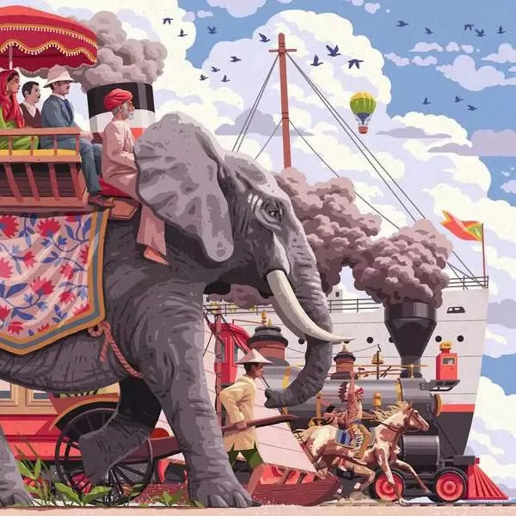 Art & Soul Around the World in 80 Days 750pc Jigsaw Puzzle Extra Image 1