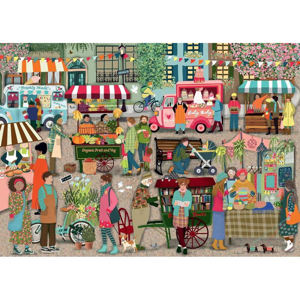 Street Market 1000pc Jigsaw Puzzle Extra Image 1