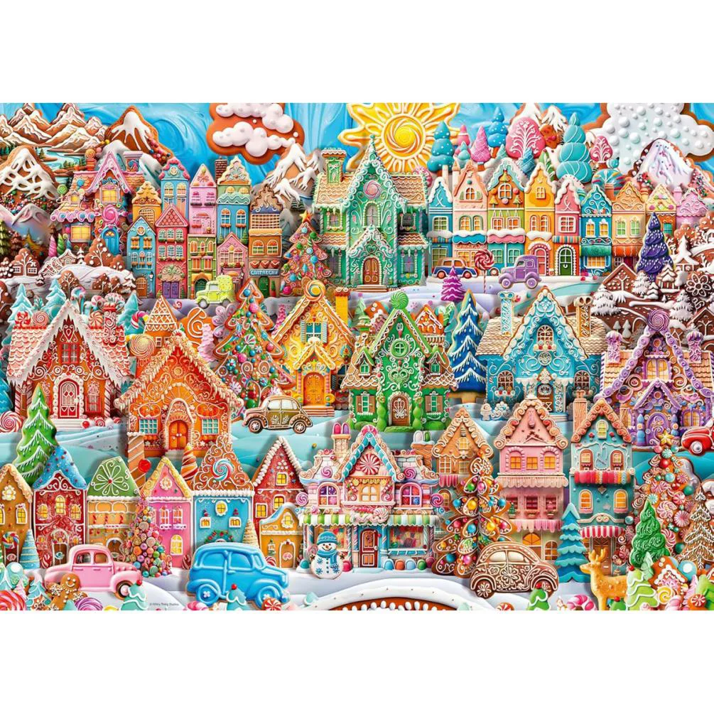 Christmas Cookie Village 1000pc XXL Jigsaw Puzzle Extra Image 1