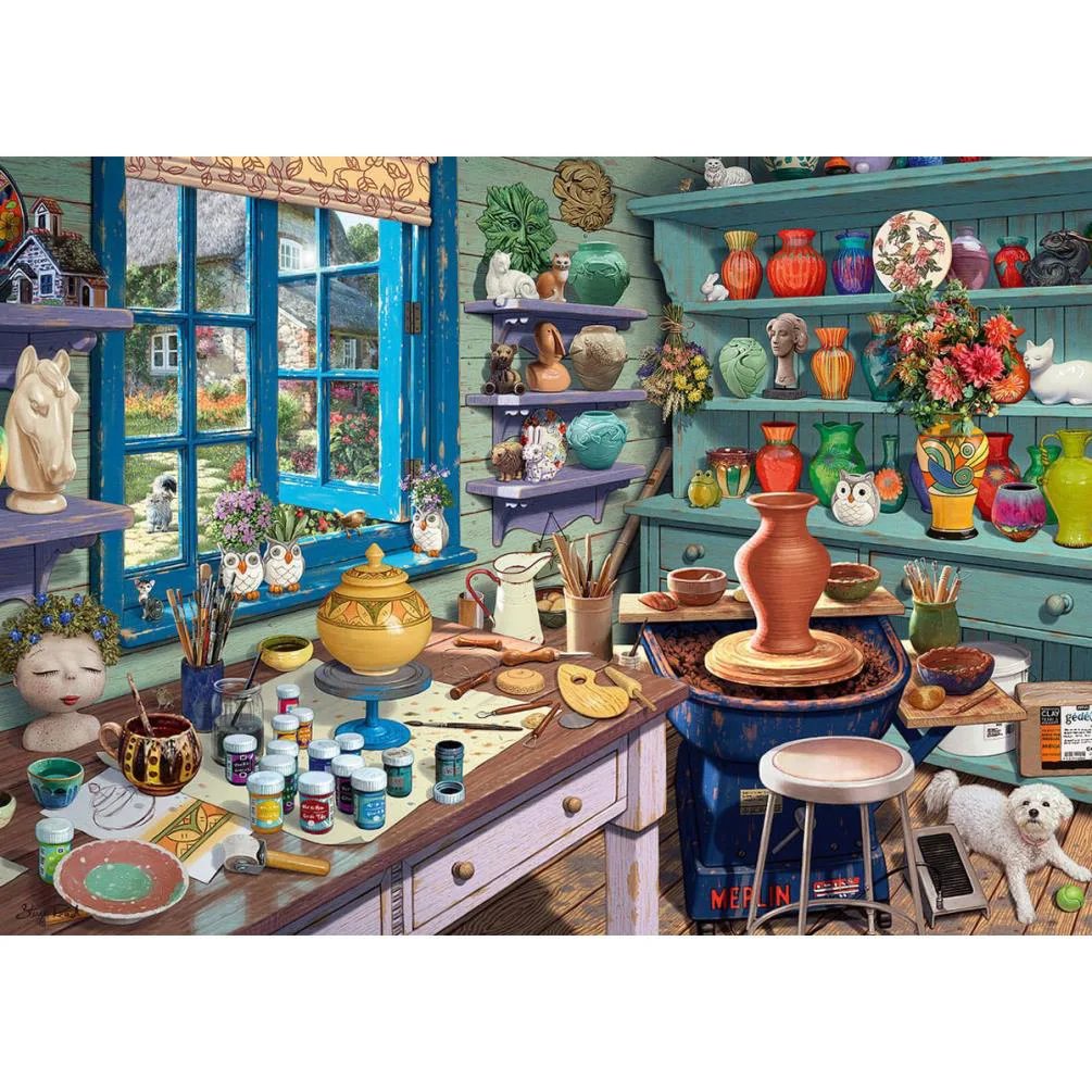 Pottery Studio Sanctuary 500pc XXL Jigsaw Puzzle Extra Image 1