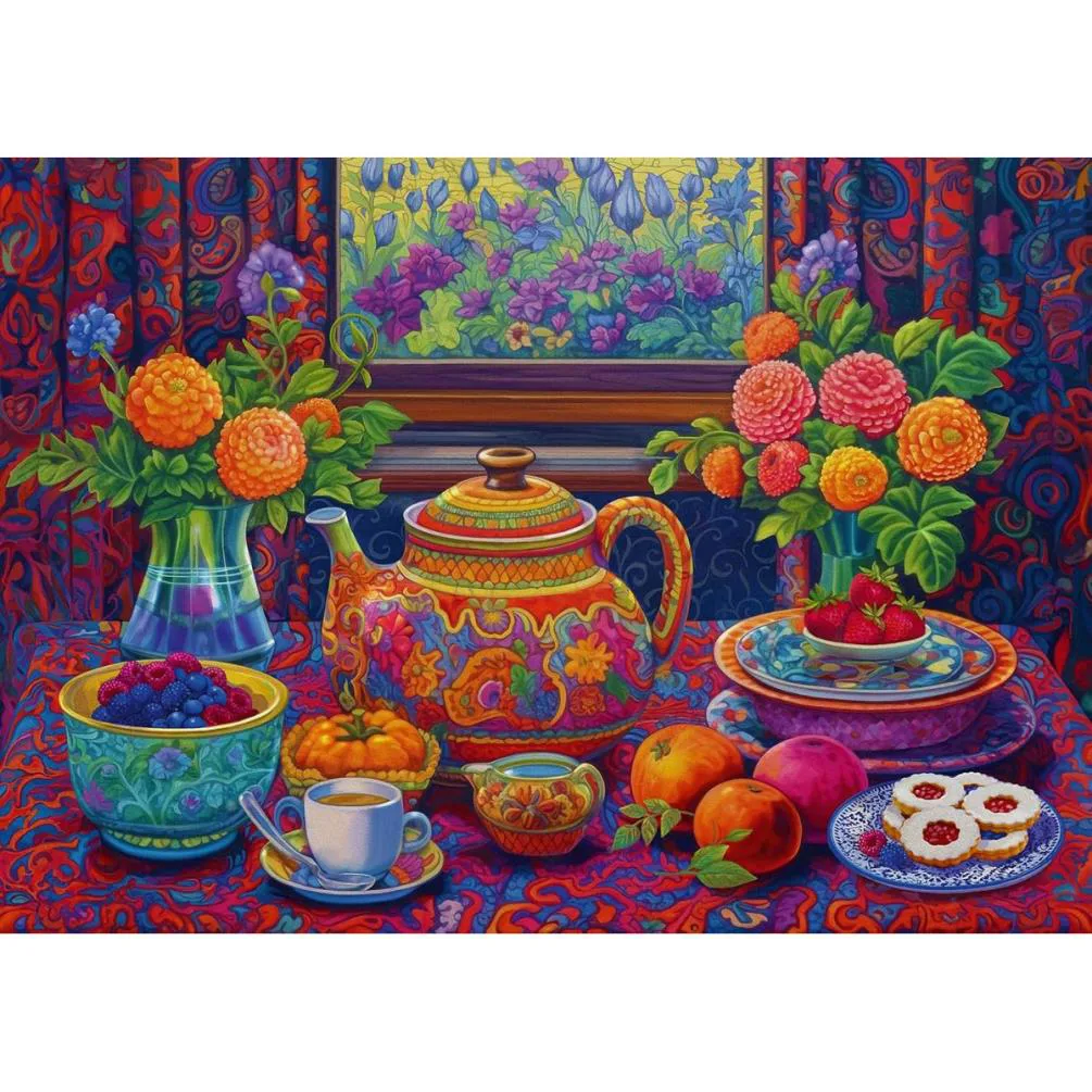 Time for Tea 300pc XXL Jigsaw Puzzle Extra Image 1