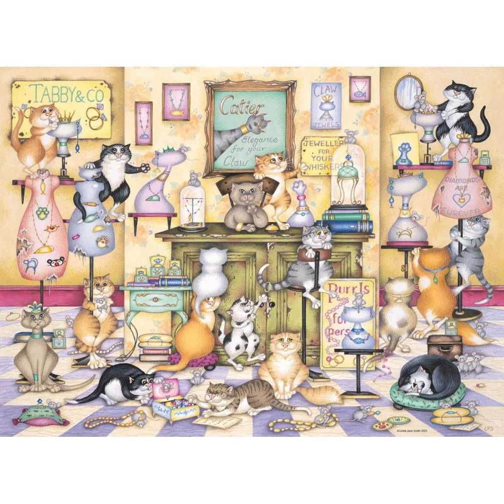 Crazy Cats Tabby & Co 500pc Jigsaw Puzzle Extra Image 1