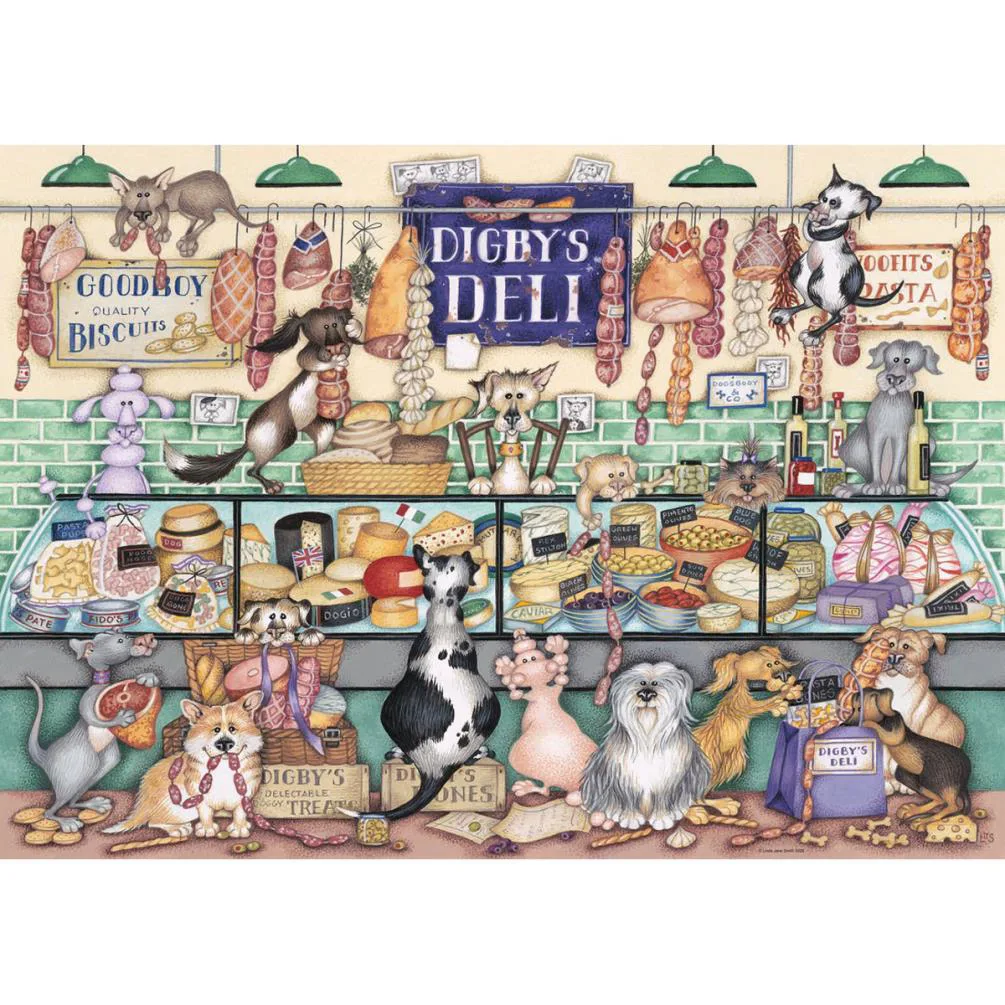 Dapper Dogs No.1 Digby’s Deli 1000pc Jigsaw Puzzle Extra Image 1