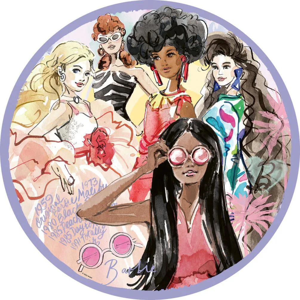 Barbie 500pc Circular Jigsaw Puzzle Extra Image 1