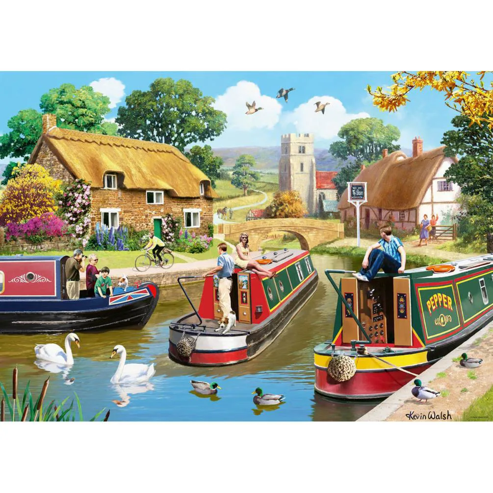 A Busy Day on the Canal 1000pc Jigsaw Puzzle Extra Image 1