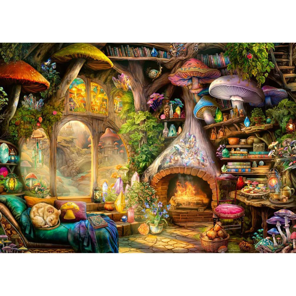 Mushroom Cottage 1000pc Jigsaw Puzzle Extra Image 1