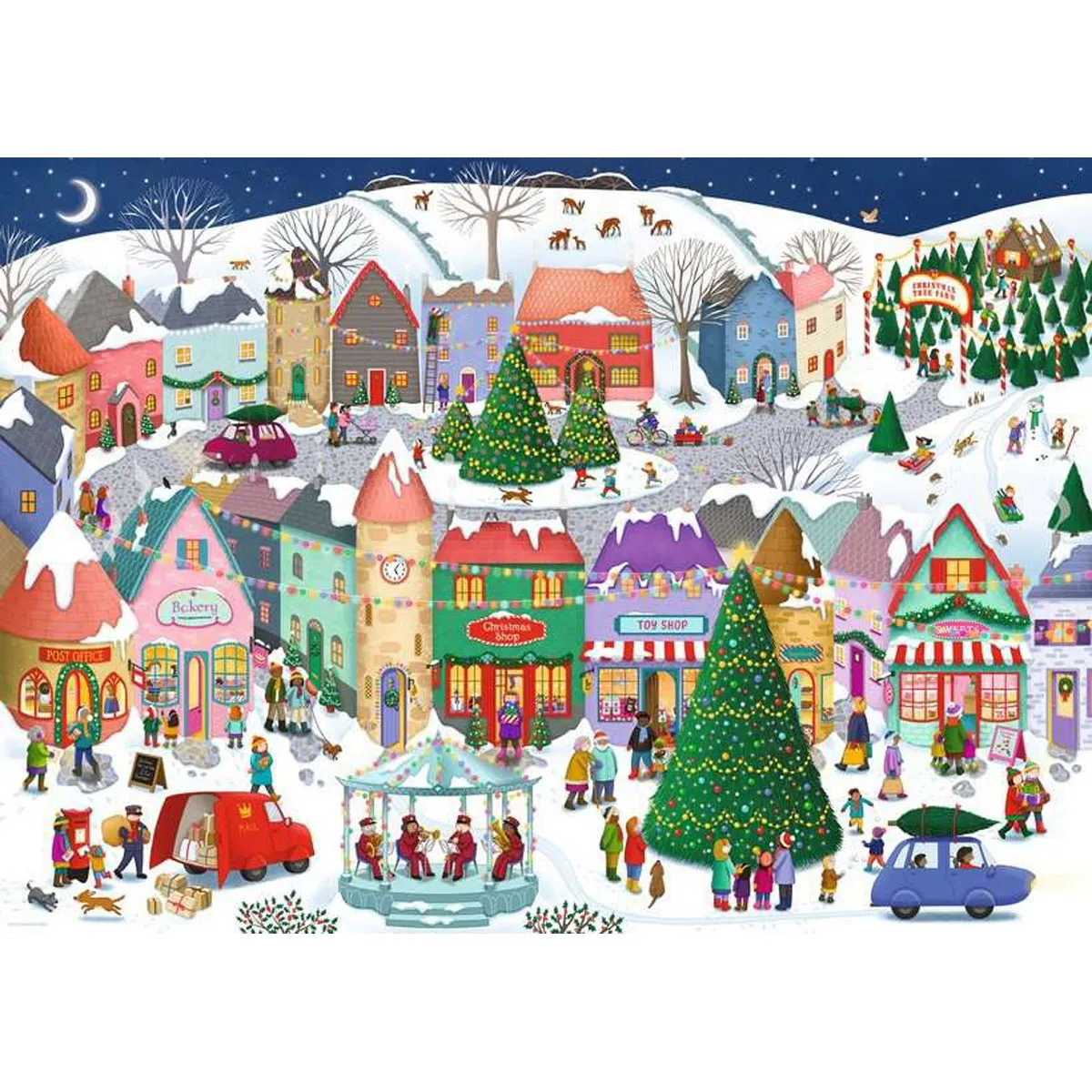 Christmas Town 1000pc Jigsaw Puzzle Extra Image 1